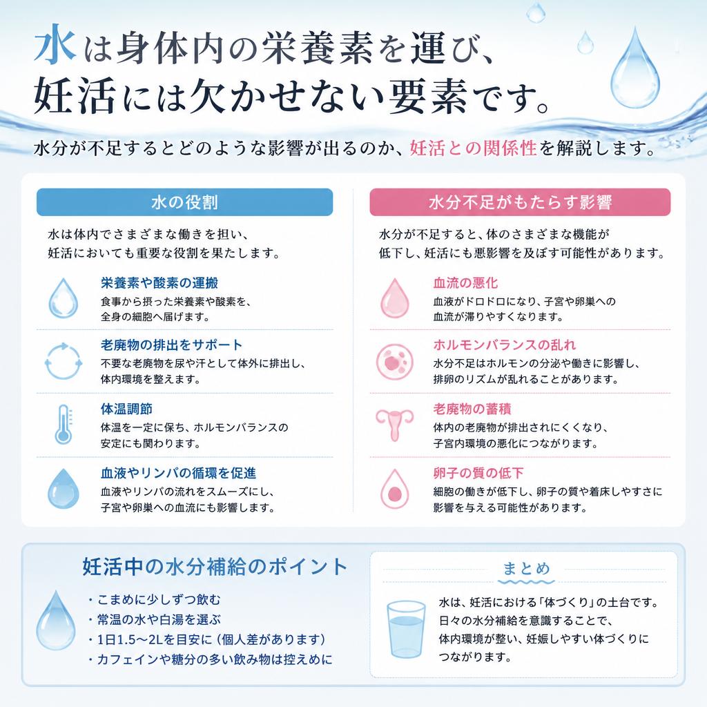 水分不足が妊活に与える影響