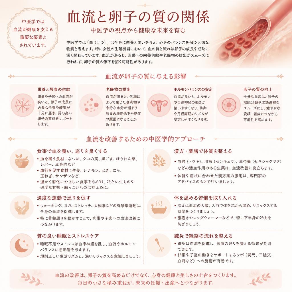 血流と卵子の関係：中医学の視点
