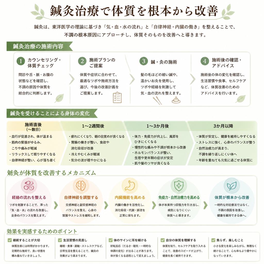 鍼灸治療を用いた体質改善のプロセス