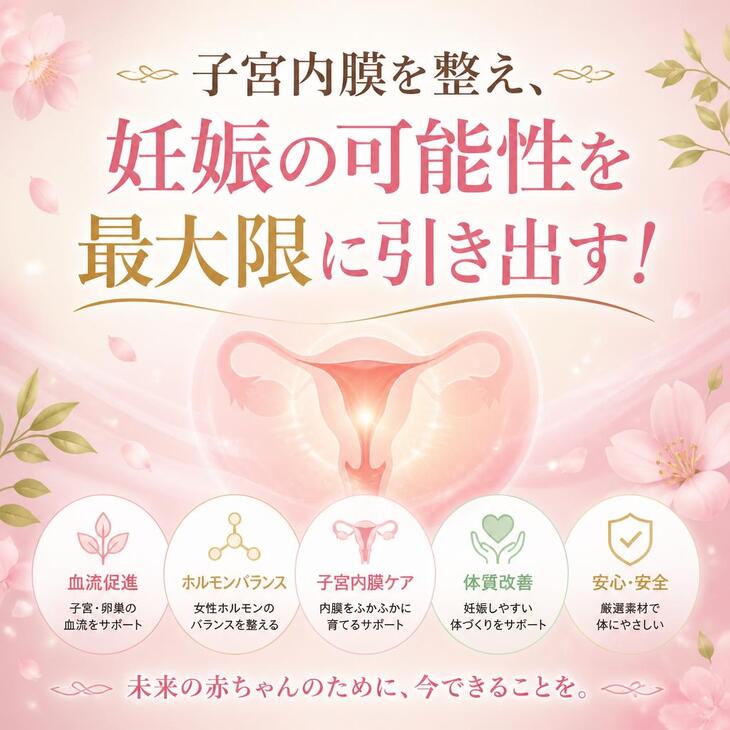子宮内膜を整え、妊娠の可能性を最大限に引き出す！