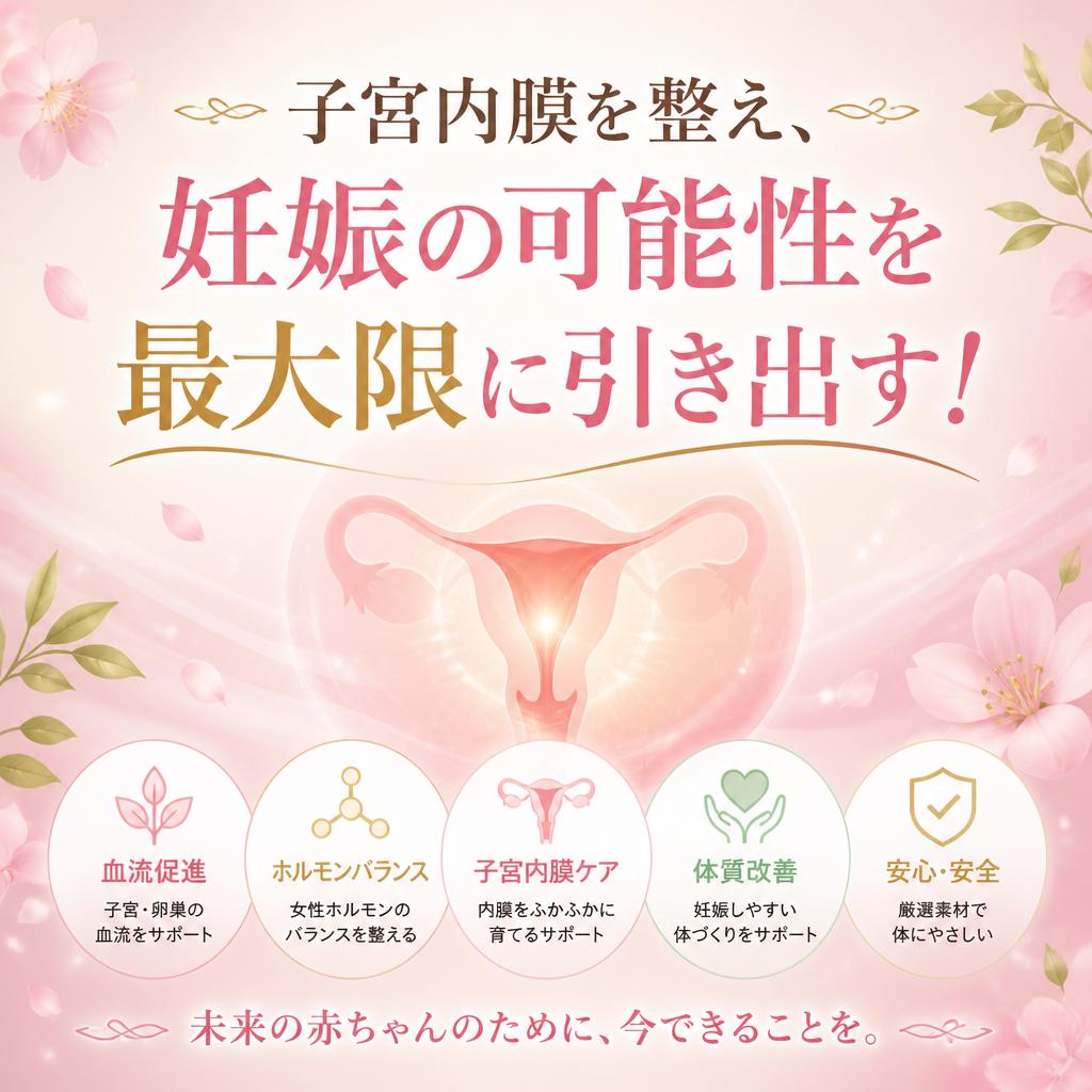 子宮内膜を整え、妊娠の可能性を最大限に引き出す！
