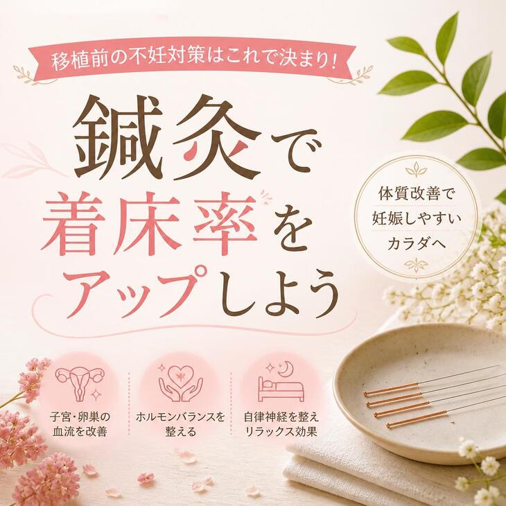 移植前の不妊対策はこれで決まり！鍼灸で着床率をアップしよう