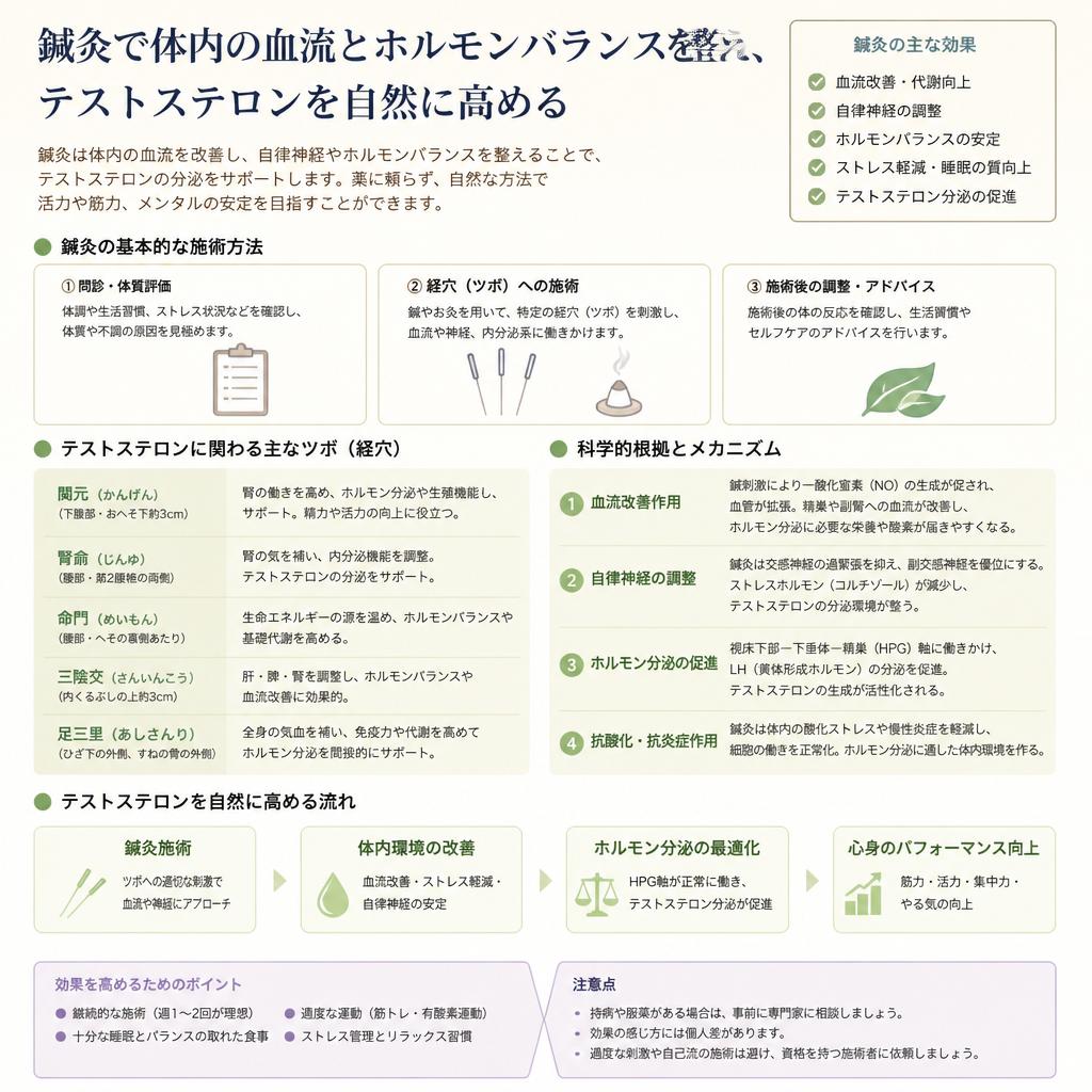 鍼灸の効果でテストステロンUP