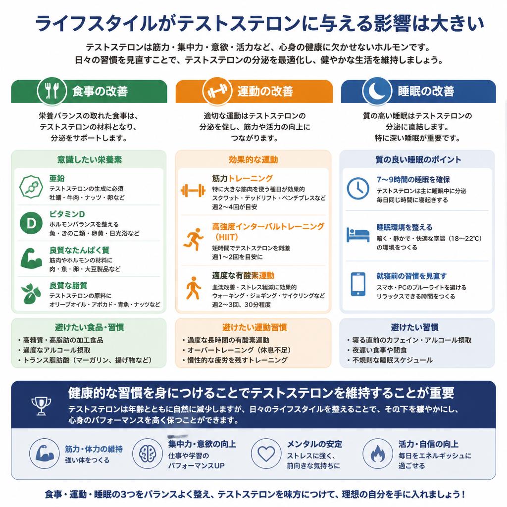 ライフスタイルの見直しとテストステロン