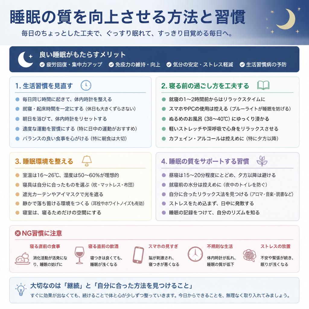 睡眠改善のための実践法