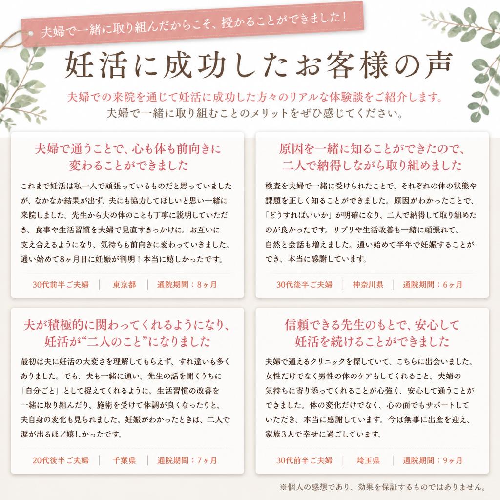 実際のお客様の体験談