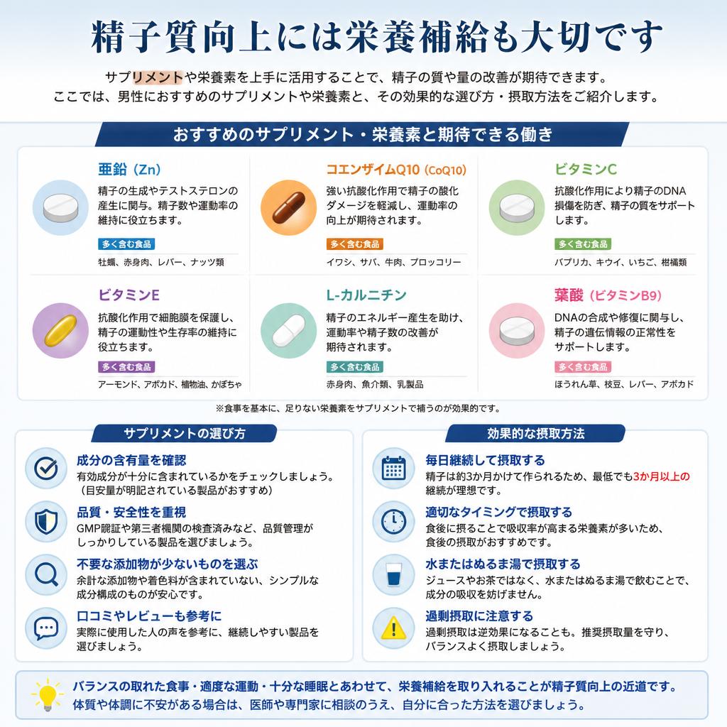 効果的なサプリメントの活用