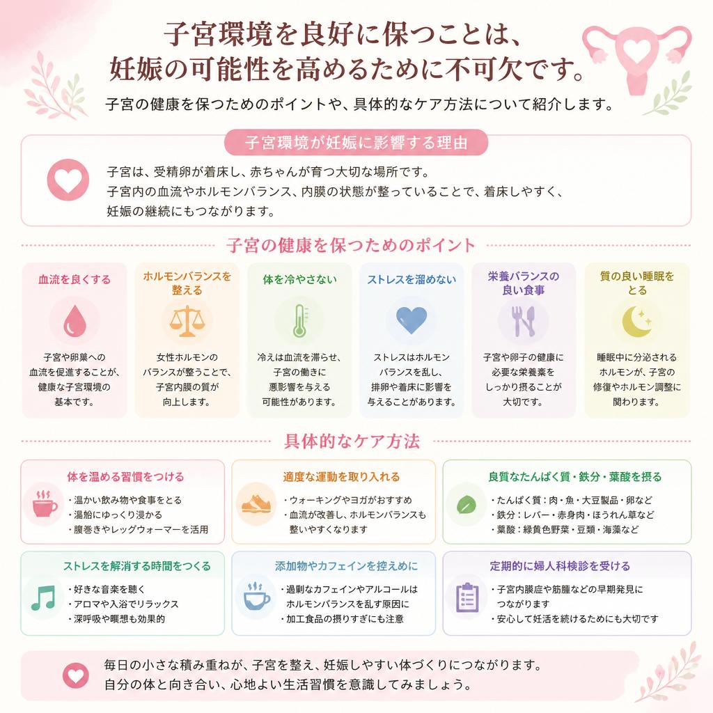 子宮環境の見直しと改善方法