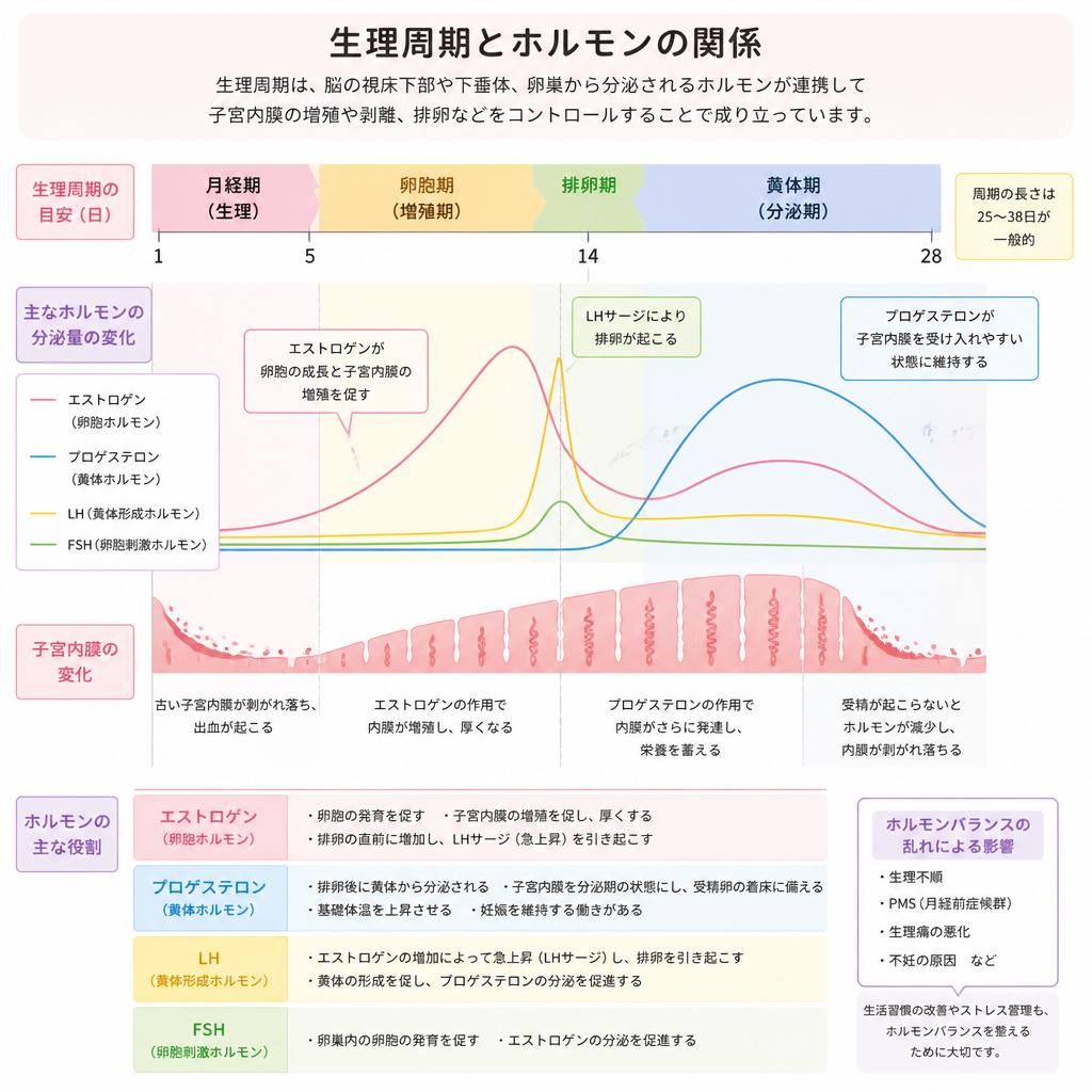 ホルモンの役割と生理の関係性