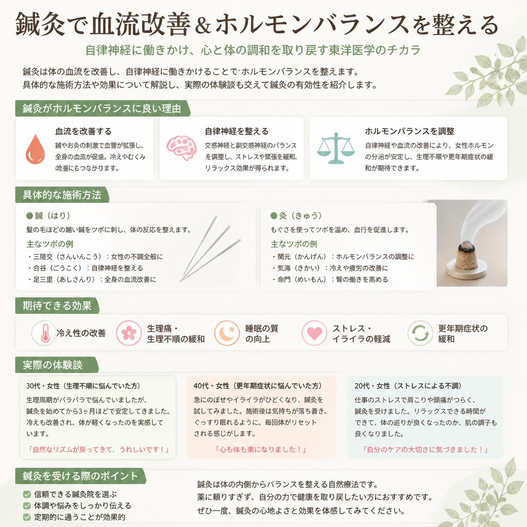 鍼灸によるホルモンバランスの改善
