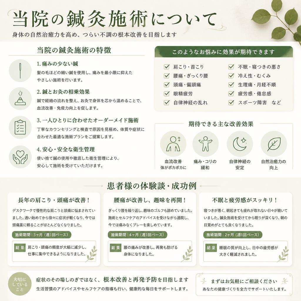 具体的な施術内容と期待される効果