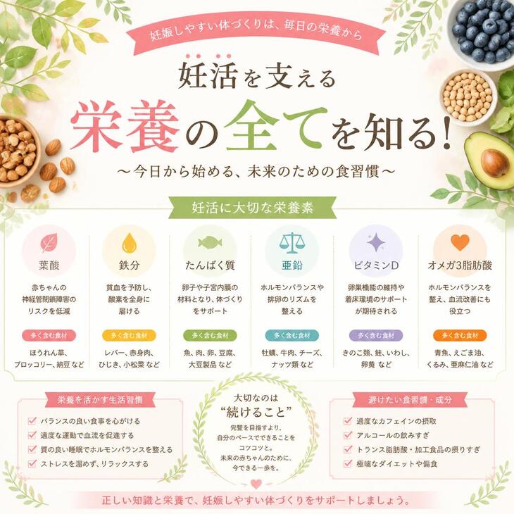 妊活を支える栄養の全てを知る！～妊活鍼灸院　妊活栄養完全ガイド～