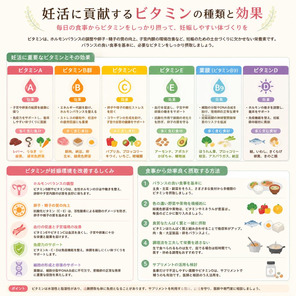 ビタミンの役割と効果的な摂取方法