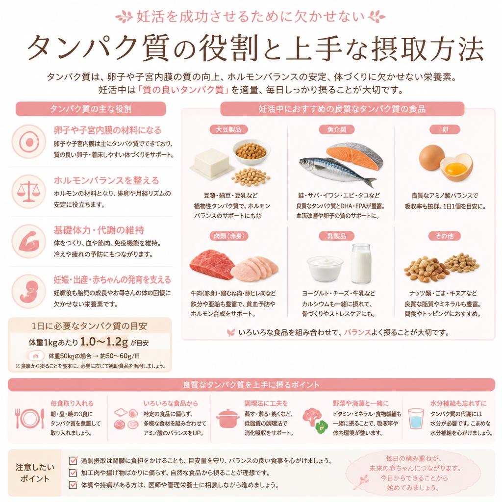 タンパク質の摂取と妊活の関係