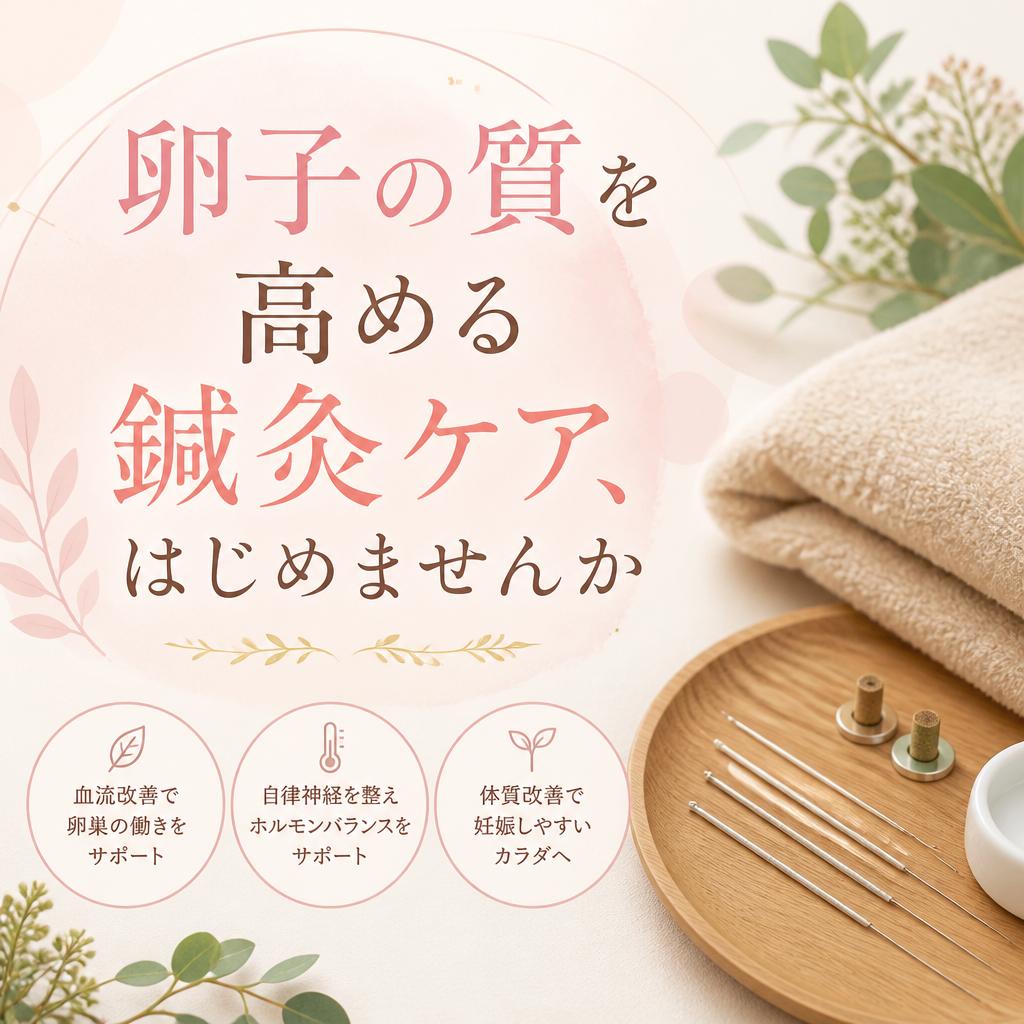 卵子の質を高める鍼灸ケア、はじめませんか