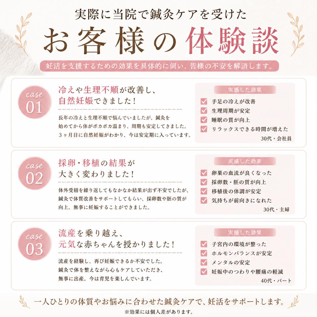 お客様の体験談