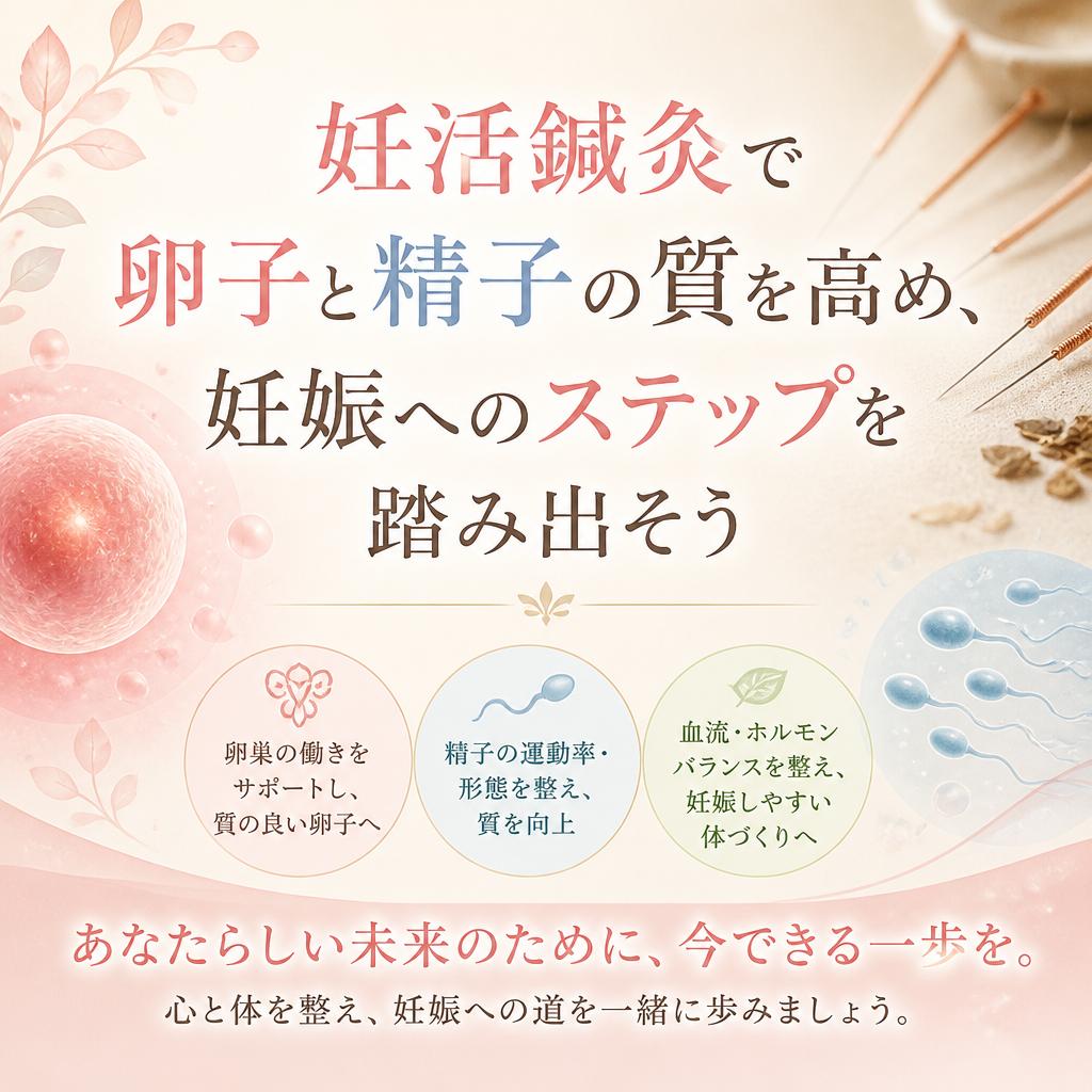 妊活鍼灸で卵子と精子の質を高め、妊娠へのステップを踏み出そう