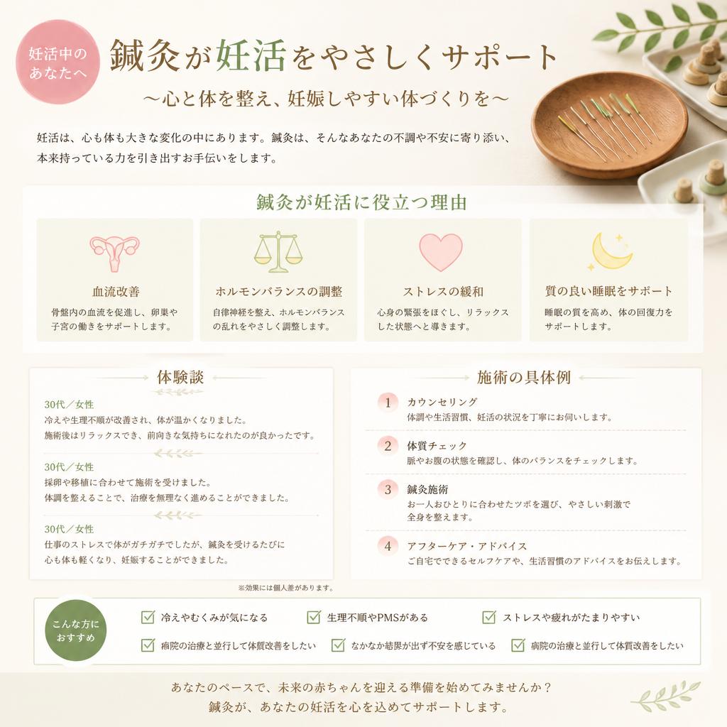妊活サポートの一環としての鍼灸