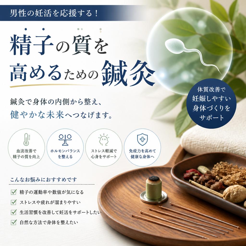 男性の妊活を応援する！精子の質を高めるための鍼灸