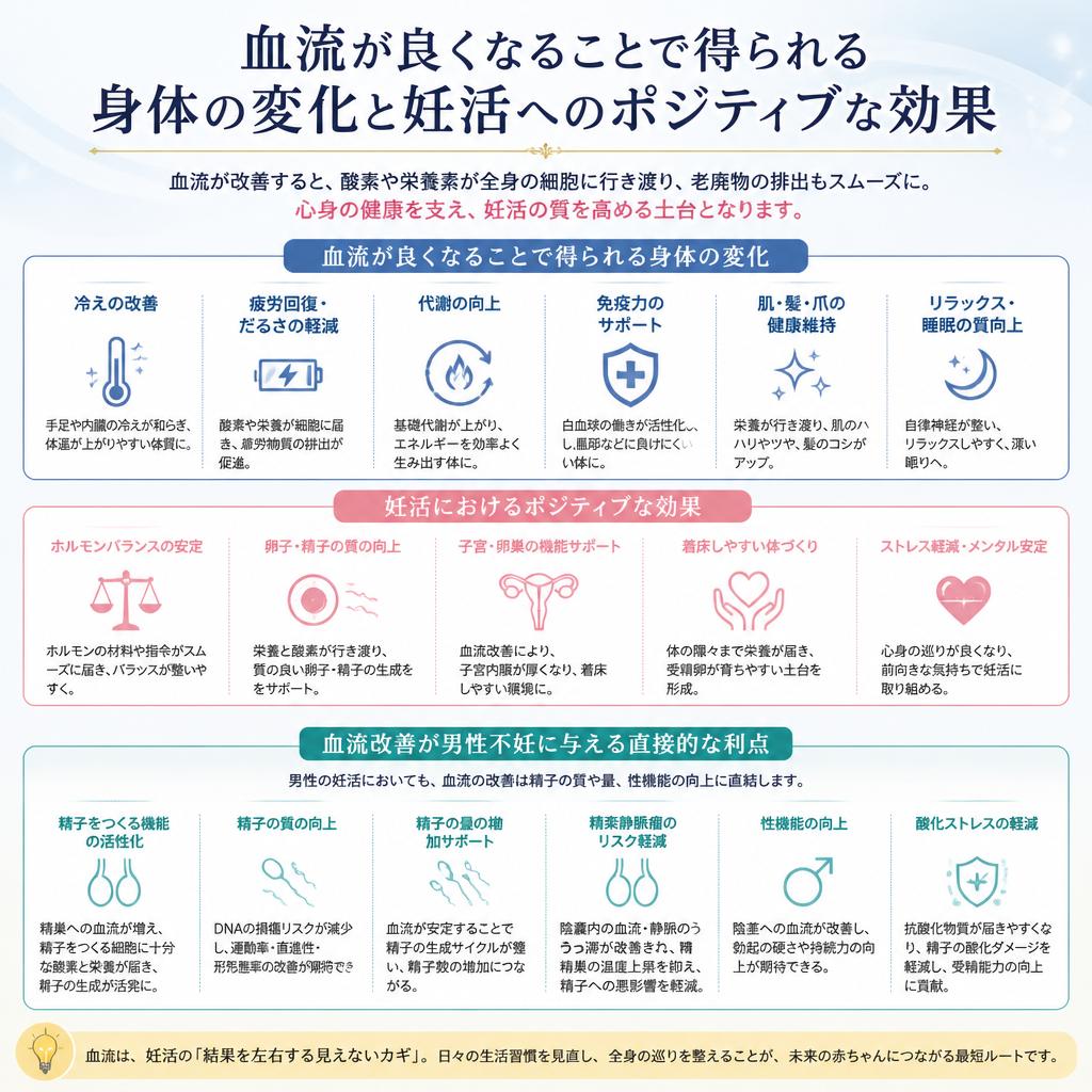 3. 血流改善がもたらすメリット