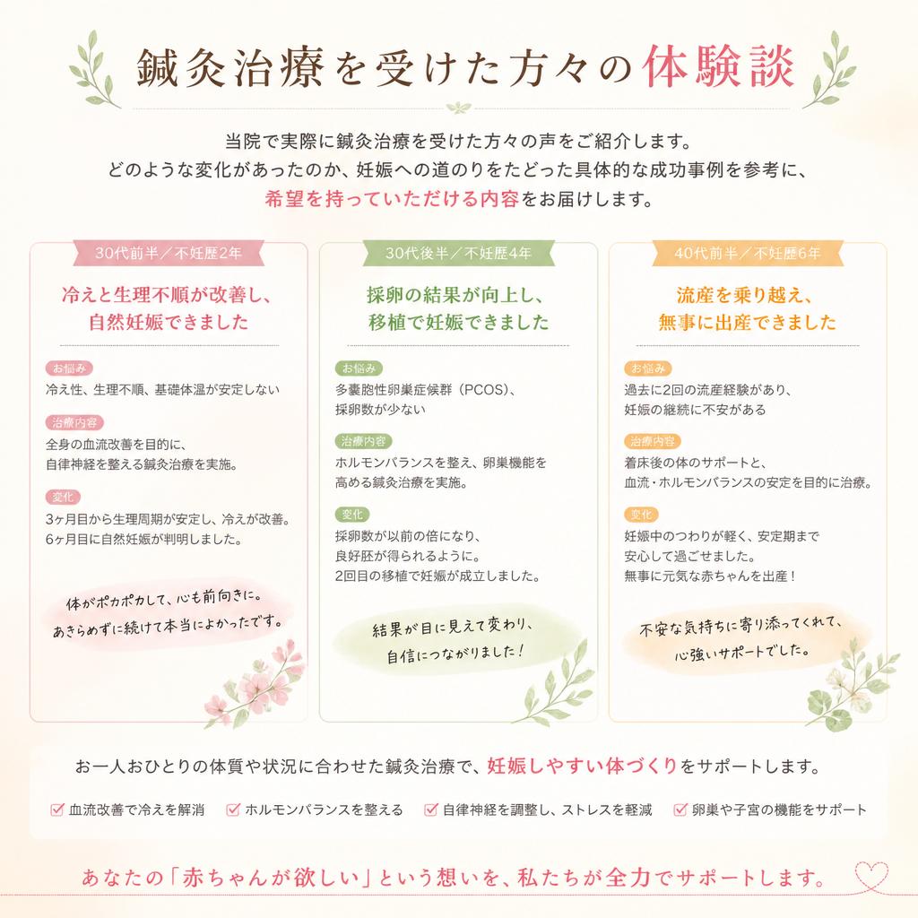 成功事例：体質改善と妊娠実現まで