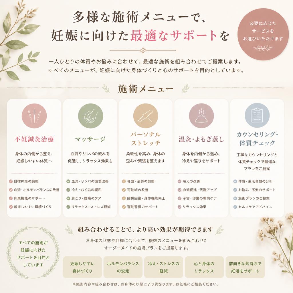 施術メニューのご紹介