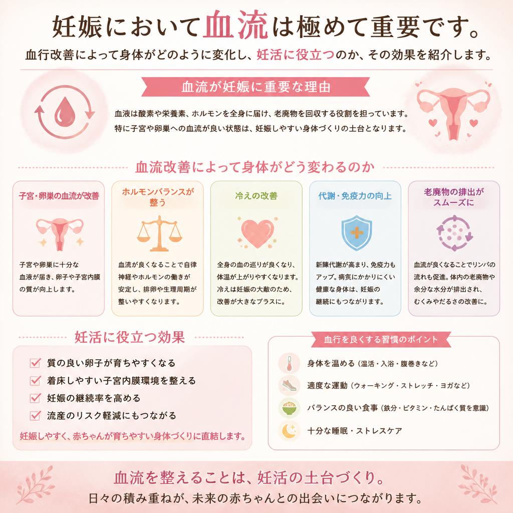 血流がカギ!妊活成功の秘訣
